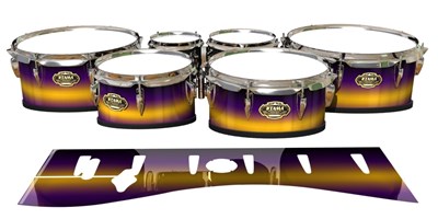Tama Marching Tenor Drum Slips - Light Barrier Fade (Purple) (Yellow)
