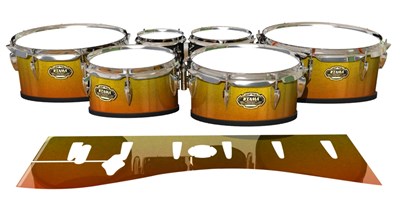 Tama Marching Tenor Drum Slips - Madagascar Sunset (Yellow) (Orange)