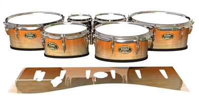 Tama Marching Tenor Drum Slips - Maple Woodgrain Orange Fade (Orange)