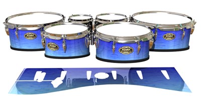 Tama Marching Tenor Drum Slips - Marine Maple Fade (Blue)