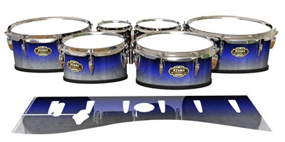 Tama Marching Tenor Drum Slips - Meteorite Fade (Blue)