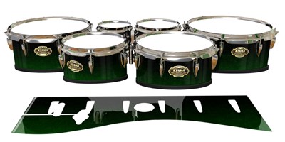 Tama Marching Tenor Drum Slips - Midnight Forest (Green)