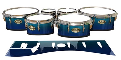 Tama Marching Tenor Drum Slips - Pacific Fade (Blue) (Aqua)