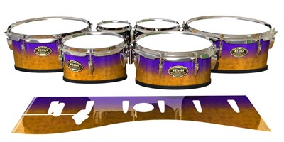 Tama Marching Tenor Drum Slips - Purple Canyon Rain (Orange) (Purple)