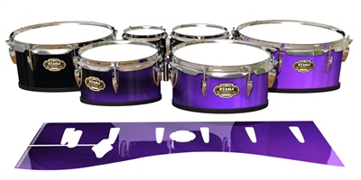 Tama Marching Tenor Drum Slips - Purple Light Rays (Themed)