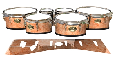 Tama Marching Tenor Drum Slips - Radiant Burl (Neutral)