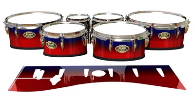 Tama Marching Tenor Drum Slips - Red Arrow (Red) (Blue)