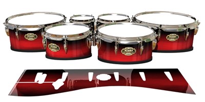 Tama Marching Tenor Drum Slips - Rose Stain Fade (Red)