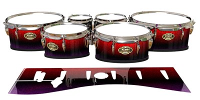 Tama Marching Tenor Drum Slips - Rosso Galaxy Fade (Red) (Purple)