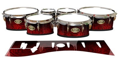 Tama Marching Tenor Drum Slips - Rosy Red Rosewood (Red)