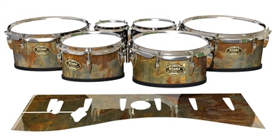 Tama Marching Tenor Drum Slips - Rusted Metal (Themed)