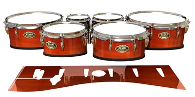 Tama Marching Tenor Drum Slips - Scarlet Stain (Orange)