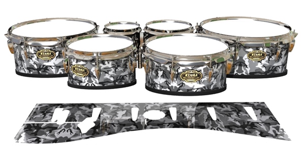 Tama Marching Tenor Drum Slips - Siberian Traditional Camouflage (Neutral)