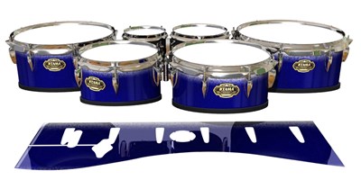 Tama Marching Tenor Drum Slips - Tsunami Rain (Blue)