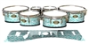 Tama Marching Tenor Drum Slips - Wave Brush Strokes Aqua and White (Green) (Blue)