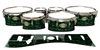 Tama Marching Tenor Drum Slips - Wave Brush Strokes Green and Black (Green)