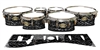 Tama Marching Tenor Drum Slips - Wave Brush Strokes Grey and Black (Neutral)