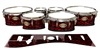 Tama Marching Tenor Drum Slips - Wave Brush Strokes Red and Black (Red)