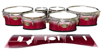 Tama Marching Tenor Drum Slips - Wicked White Ruby (Red) (Pink)