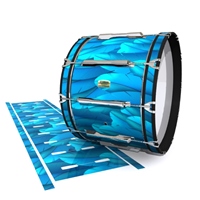 Yamaha 8200 Field Corps Bass Drum Slip - Blue Feathers (Themed)