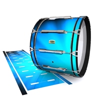 Yamaha 8200 Field Corps Bass Drum Slip - Blue Light Rays (Themed)