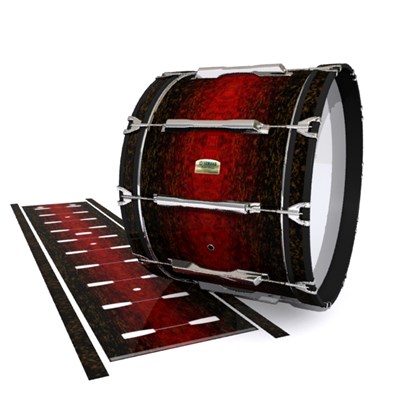 Yamaha 8200 Field Corps Bass Drum Slip - Burgundy Rock (Red)