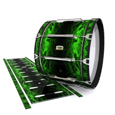 Yamaha 8200 Field Corps Bass Drum Slip - Forest GEO Marble Fade (Green)