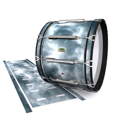 Yamaha 8200 Field Corps Bass Drum Slip - Grey Smokey Clouds (Themed)