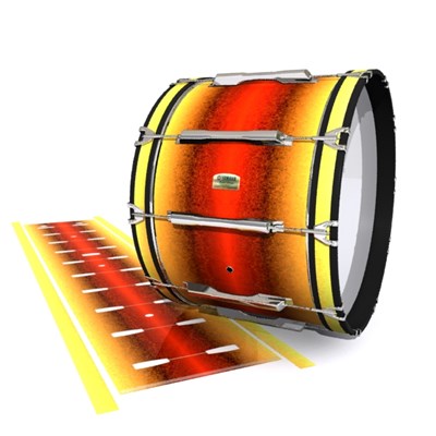 Yamaha 8200 Field Corps Bass Drum Slip - Jupiter Storm (Red) (Yellow)