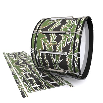 Yamaha 8200 Field Corps Bass Drum Slip - Liberator Tiger Camouflage (Green)