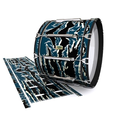 Yamaha 8200 Field Corps Bass Drum Slip - Nighthawk Tiger Camouflage (Blue)