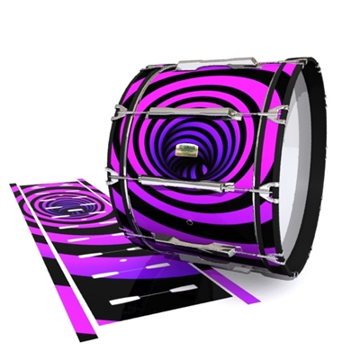 Yamaha 8200 Field Corps Bass Drum Slip - Purple Vortex Illusion (Themed)