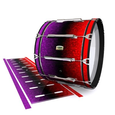Yamaha 8200 Field Corps Bass Drum Slip - Rosso Galaxy Fade (Red) (Purple)