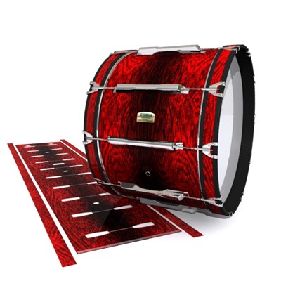 Yamaha 8200 Field Corps Bass Drum Slip - Rosy Red Rosewood (Red)