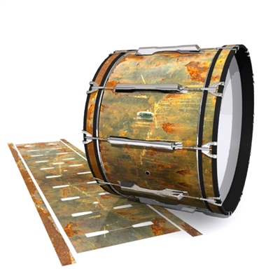 Yamaha 8200 Field Corps Bass Drum Slip - Rusted Metal (Themed)
