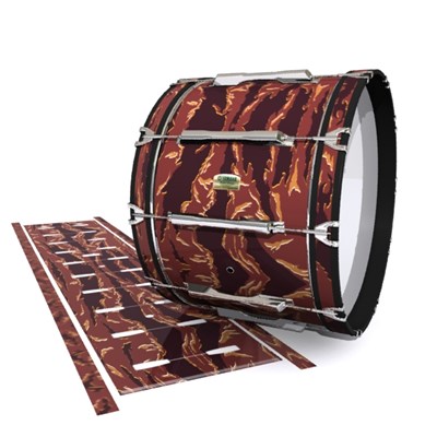 Yamaha 8200 Field Corps Bass Drum Slip - Sabertooth Tiger Camouflage (Red)