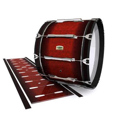 Yamaha 8200 Field Corps Bass Drum Slip - Volcano Rush (Red)