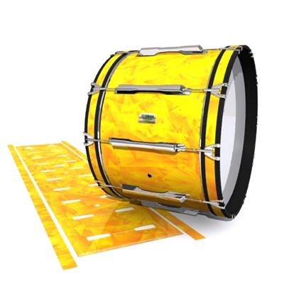 Yamaha 8200 Field Corps Bass Drum Slip - Yellow Cosmic Glass (Yellow) (Orange)