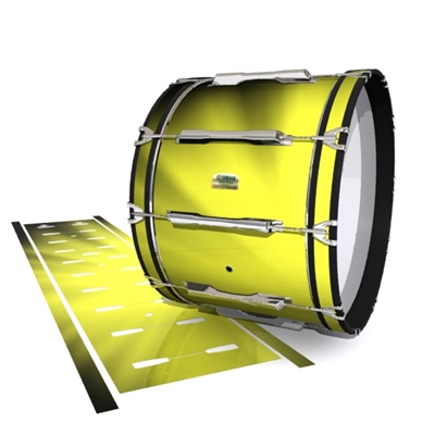 Yamaha 8200 Field Corps Bass Drum Slip - Yellow Light Rays (Themed)
