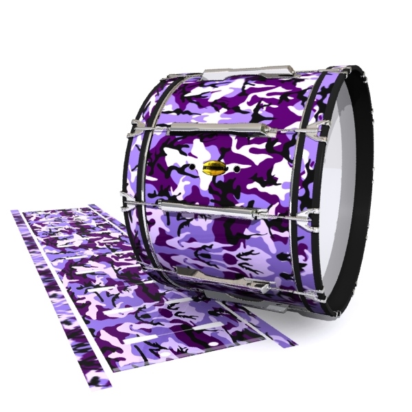 Yamaha 8300 Field Corps Bass Drum Slip - Coastline Dusk Traditional Camouflage (Purple)