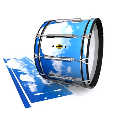 Yamaha 8300 Field Corps Bass Drum Slip - Cumulus Sky (Themed)