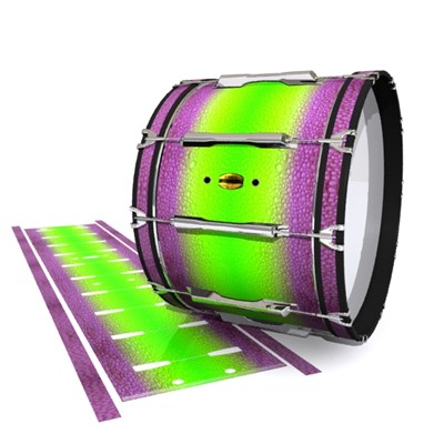 Yamaha 8300 Field Corps Bass Drum Slip - Joker Drop Fade (Purple) (Green)