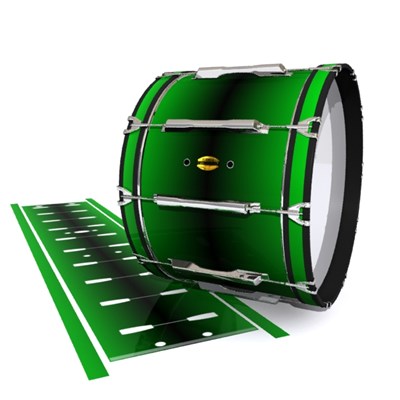 Yamaha 8300 Field Corps Bass Drum Slip - Molecular Green Fade (Green)