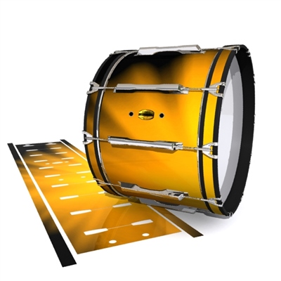 Yamaha 8300 Field Corps Bass Drum Slip - Orange Light Rays (Themed)