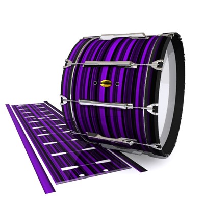 Yamaha 8300 Field Corps Bass Drum Slip - Purple Horizon Stripes (Purple)
