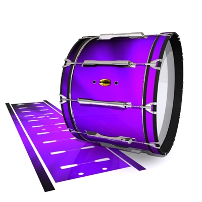 Yamaha 8300 Field Corps Bass Drum Slip - Purple Light Rays (Themed)