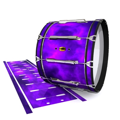 Yamaha 8300 Field Corps Bass Drum Slip - Purple Smokey Clouds (Themed)