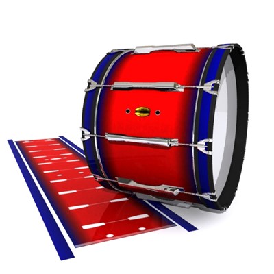 Yamaha 8300 Field Corps Bass Drum Slip - Red Arrow (Red) (Blue)