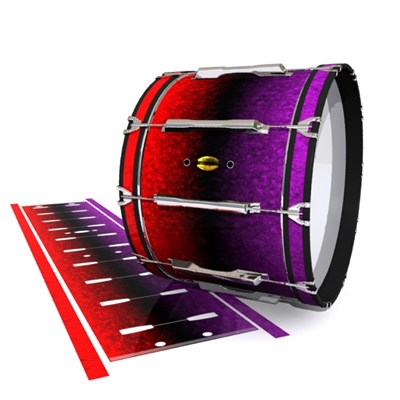 Yamaha 8300 Field Corps Bass Drum Slip - Rosso Galaxy Fade (Red) (Purple)