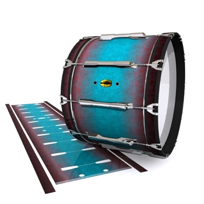 Yamaha 8300 Field Corps Bass Drum Slip - Shark Attack (Aqua) (Red)